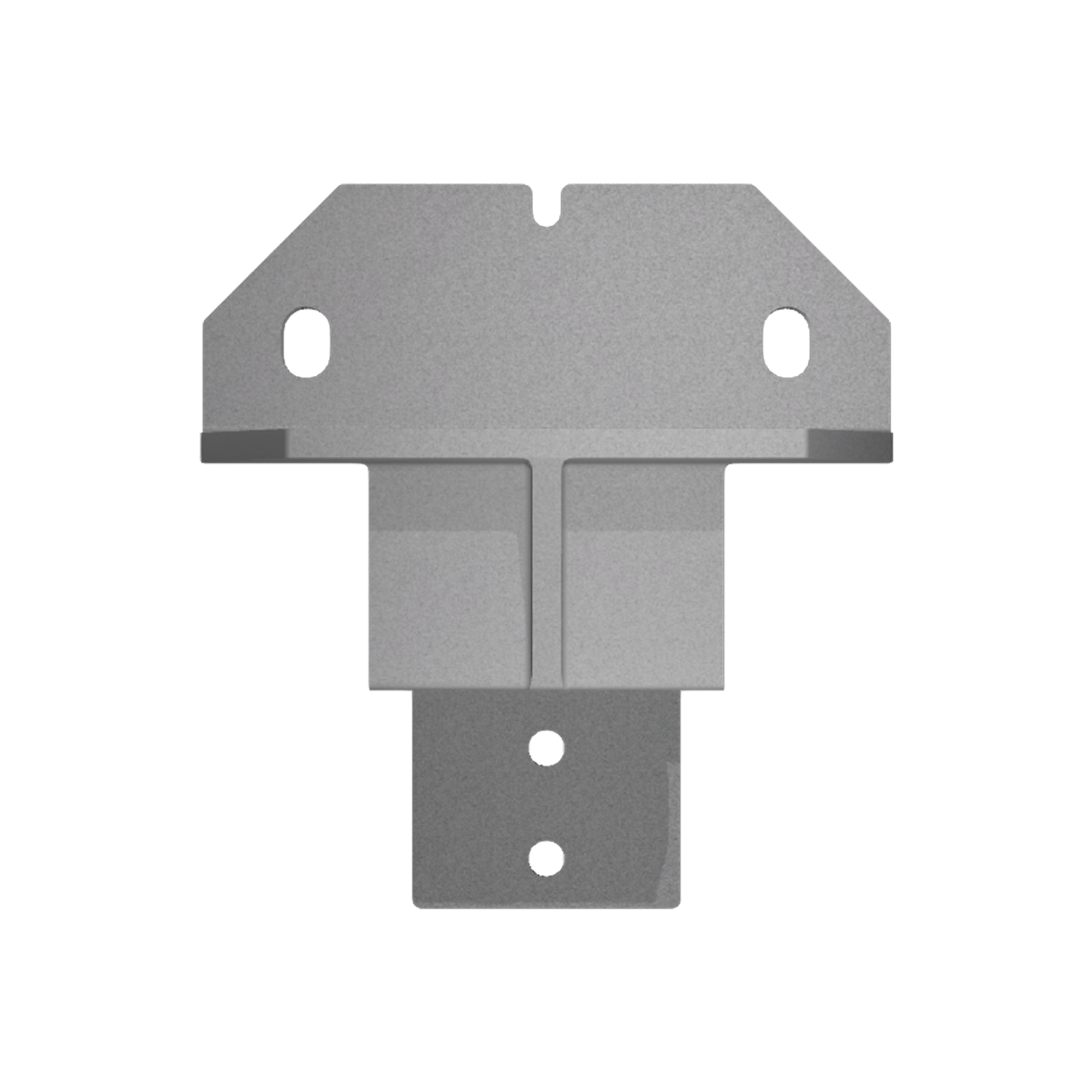 Back view of the composite steel stud bracket highlighting its smooth surface, structural reinforcement, and pre-drilled screw holes for easy installation inside shipping containers.