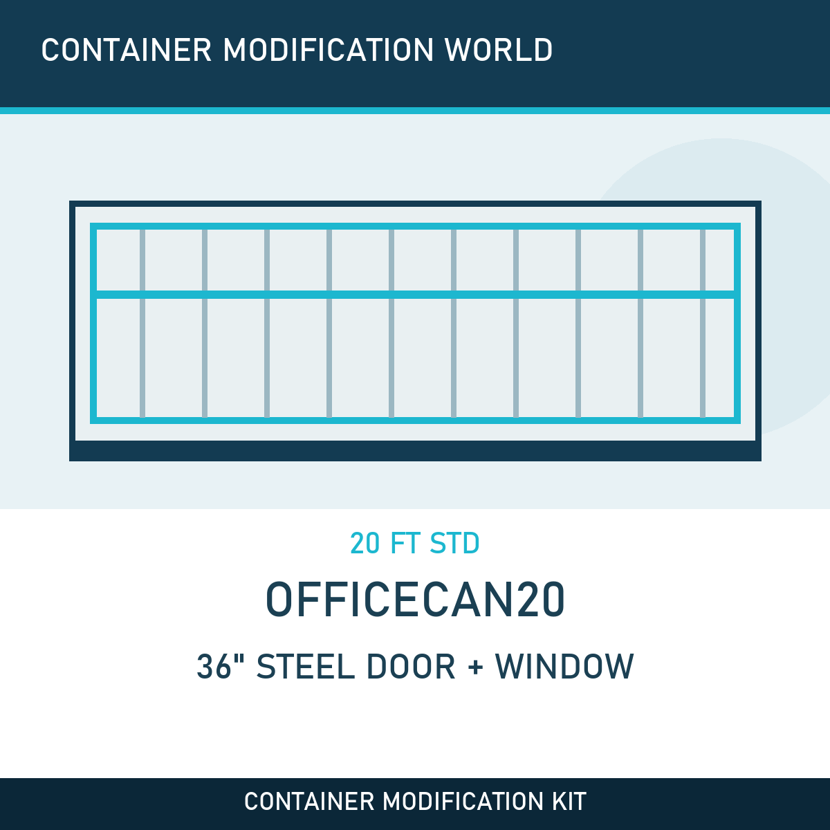 OfficeCan20 - 36″ Steel Door & Window Office Kit