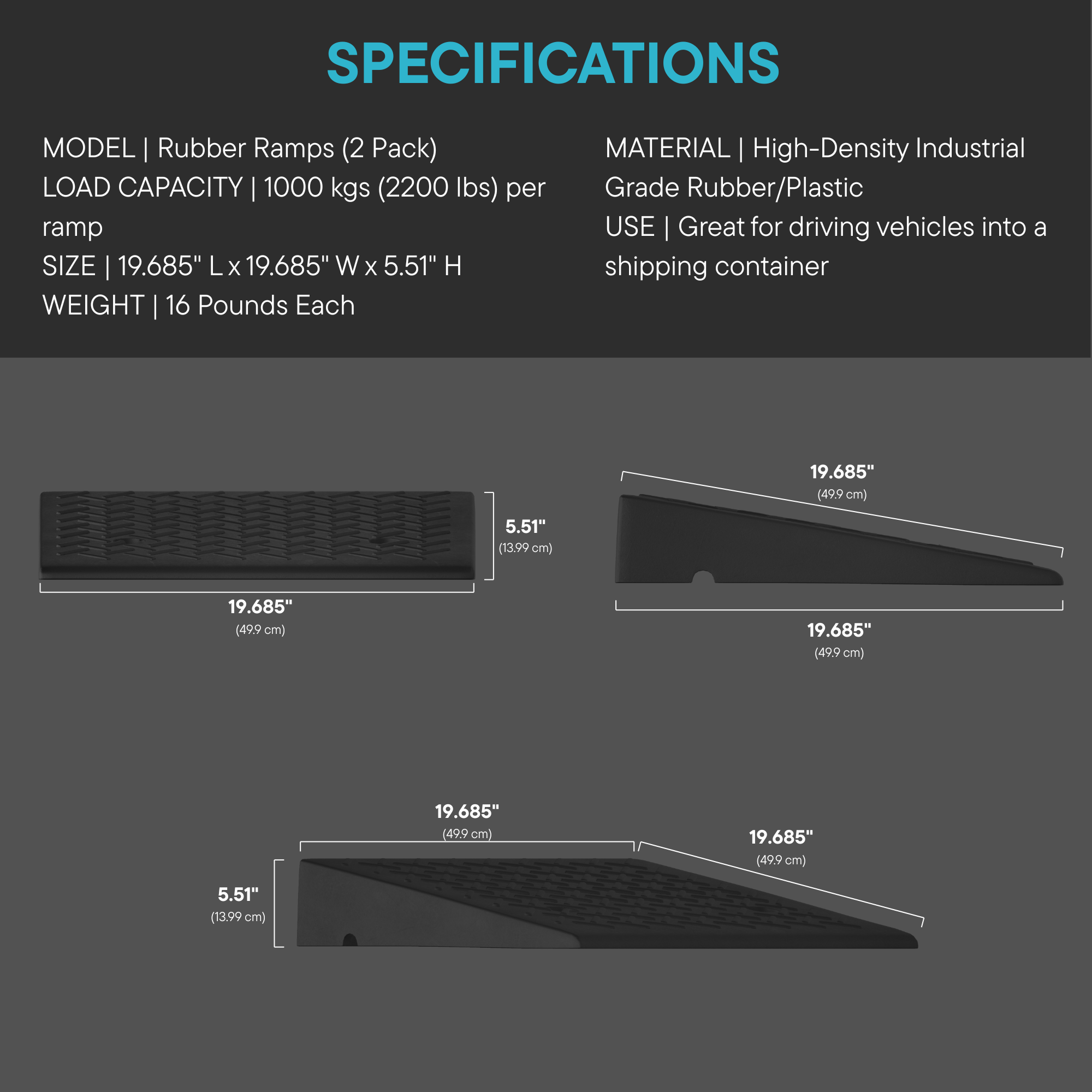 Rubber Ramps (2 Pack)