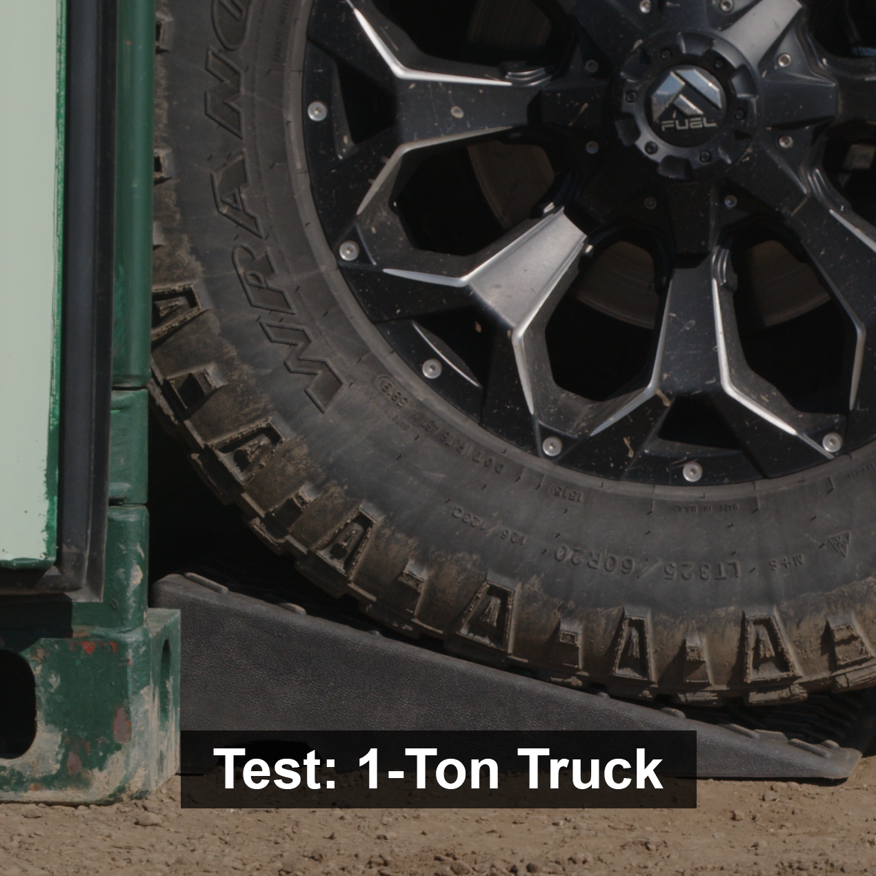 Heavy-Duty Container Ramp Load Test with 1-Ton Truck – Industrial Rubber Ramp with High Load Capacity