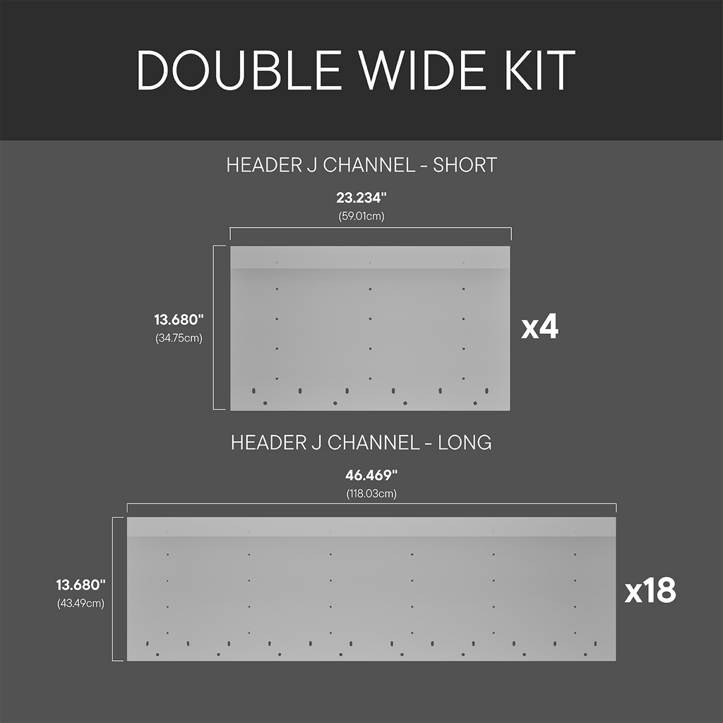 40' Double-Wide Shipping Container Connection Kit with Weld-Free Heade