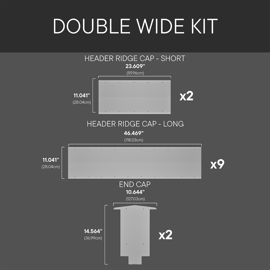 40' Double-Wide Shipping Container Connection Kit with Weld-Free Heade