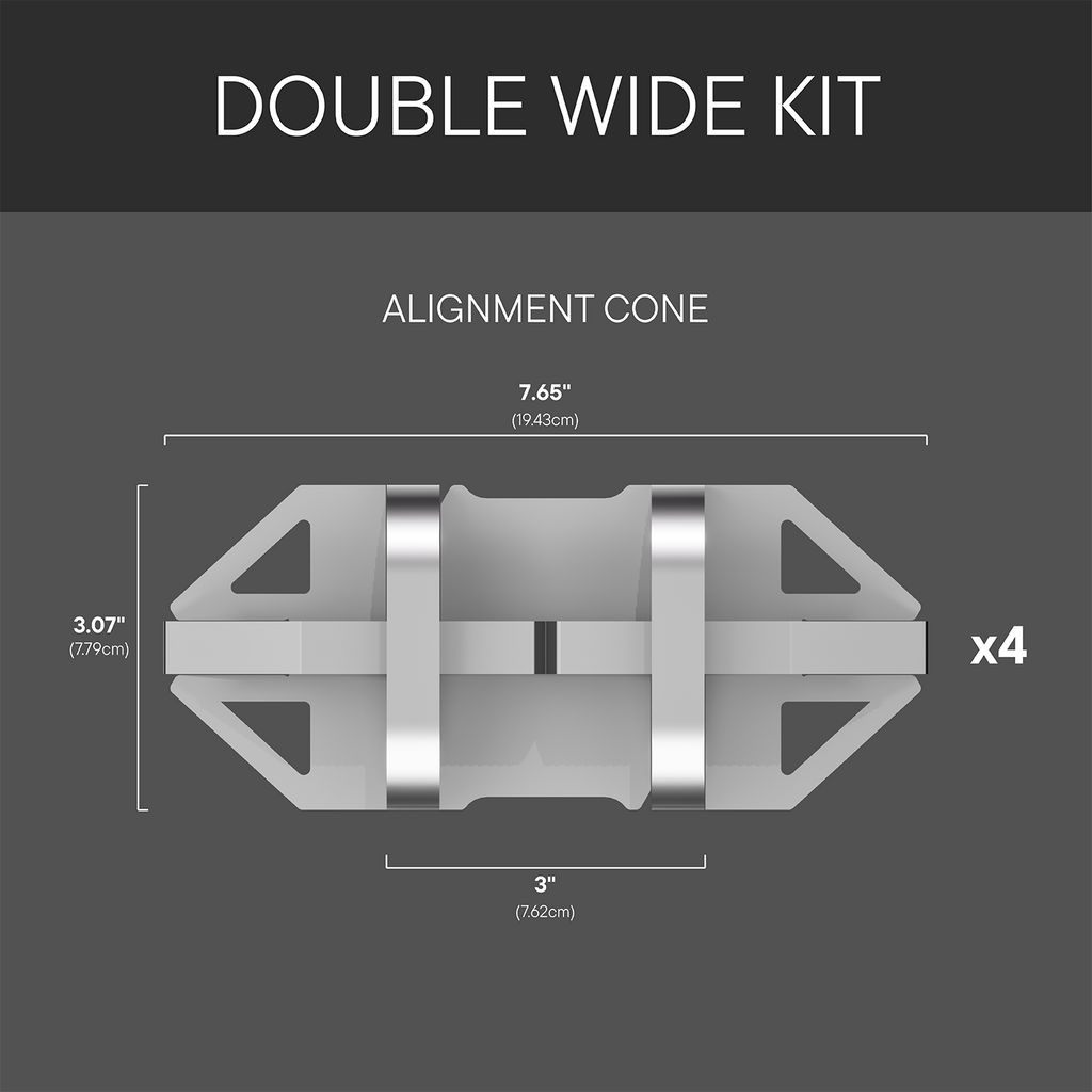 40' Double-Wide Shipping Container Connection Kit with Weld-Free Heade