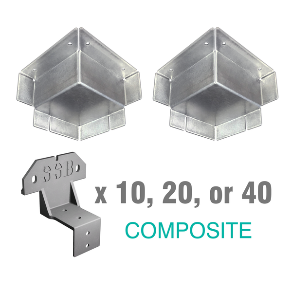 SSB™ Steel Stud Framing Kit (Corner Casting Covers + Composite Steel Stud Brackets + Hardware) for shipping containers
