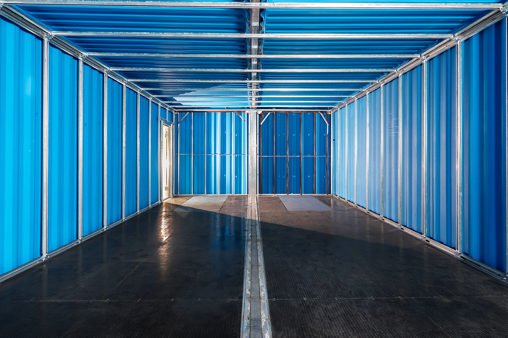40' Double-Wide Shipping Container Connection Kit with Weld-Free Heade