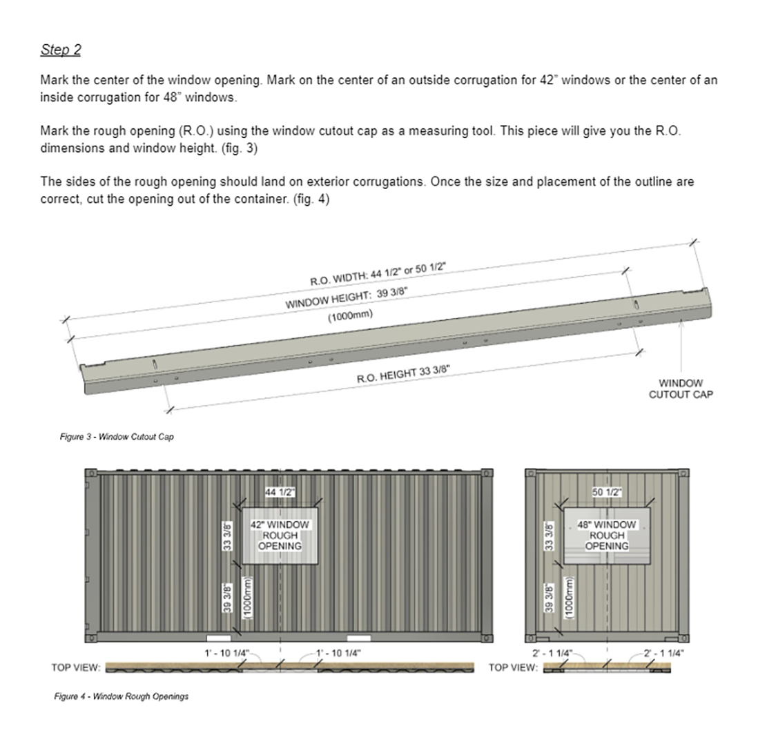 NEW 42" x 30" Side Wall Window Framing Kit