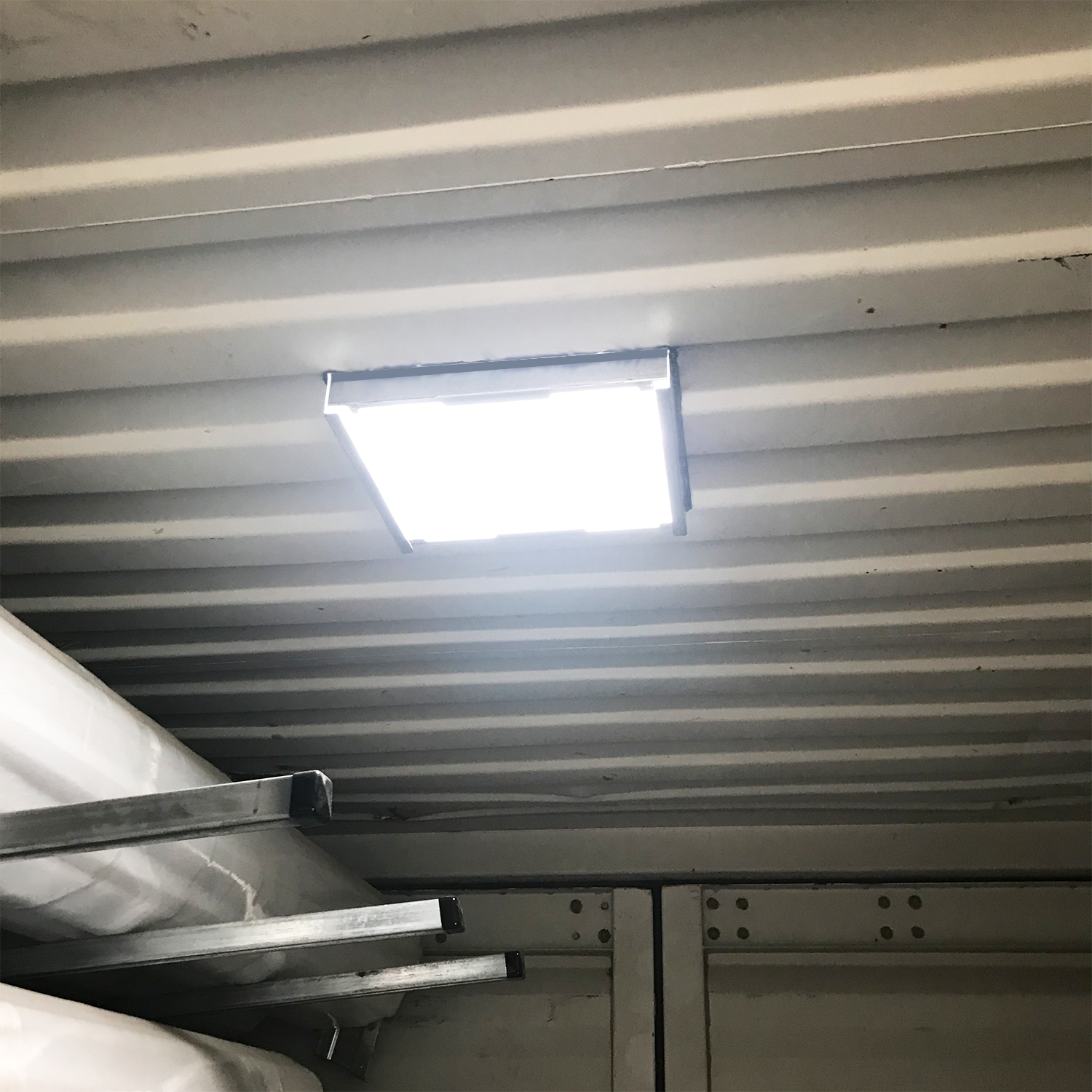 BIgAir Skylight installed inside shipping container 