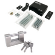 Shipping container lock box with lock
