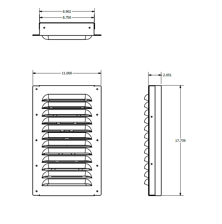 BigAir 60 Louvered Gable Vents